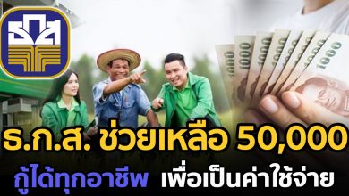 Photo of ธกส. เ ปิ ดลงท ะเ บีย น ช่วยเหลือ 50,000 เพื่อใช้จ่า ย ให้ทุกอาชีพ