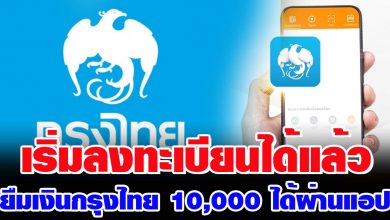 Photo of กรุงไทยให้ยืม 1O,OOO บาท ผ่านแอป ไม่ต้องไปธนาคาร ไม่ต้องค้ำ