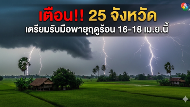 Photo of เตือนภัย! รับมือ “พายุฤดูร้อน” 16-18 เม.ย.นี้ อีสาน-ตะวันออก เฝ้าระวังพิเศษ